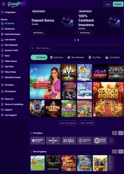 Platform Casino Paradise 8